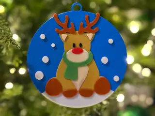 Reindeer Globe Ornament