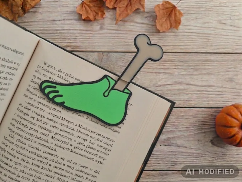 🧟 Zombie Foot Halloween Bookmark (Spooky 3D Print) 🎃