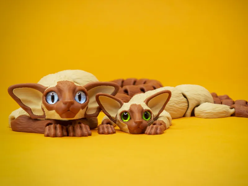 Realistic Oriental Shorthair cat the flexi fidget toy (#97)