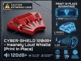 CYBER-SHIELD 120dB+ - Insanely Loud Whistle (Print in Place)-0