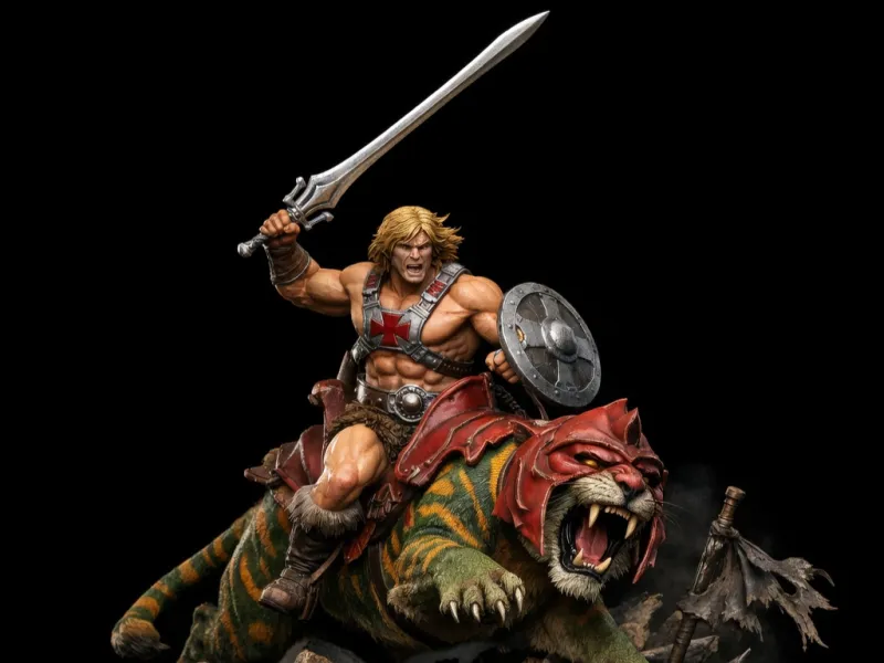 HE-MAN SULLA SUA TIGRE 20 CM