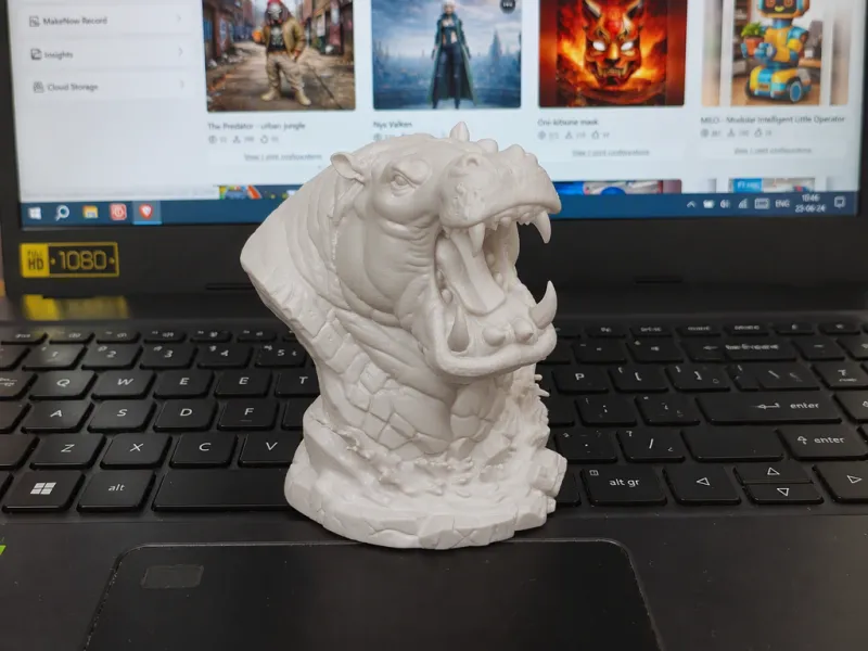 Hippopotamus bust