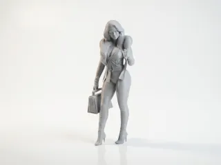 Handbag Babe Female Figure Statue 3D Printable