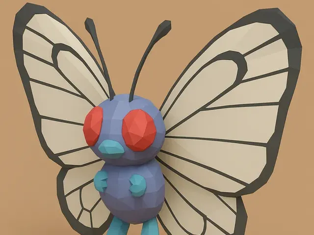 #012 Butterfree – Low Poly Pokémon