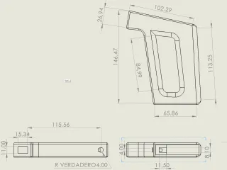 mango de sierra / saw handle