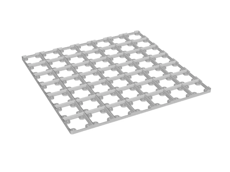 Gridfinity baseplate-7-7 with screw holes and Connectable