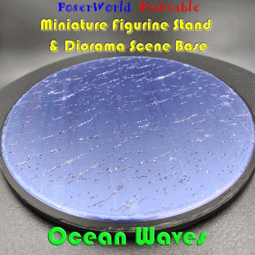 Ocean Waves Figure Stand and Scenic Diorama Base