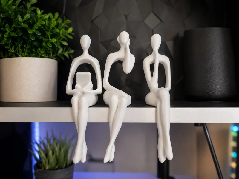 Minimalistische Sitzfiguren – Modernes Deko 3er-Set