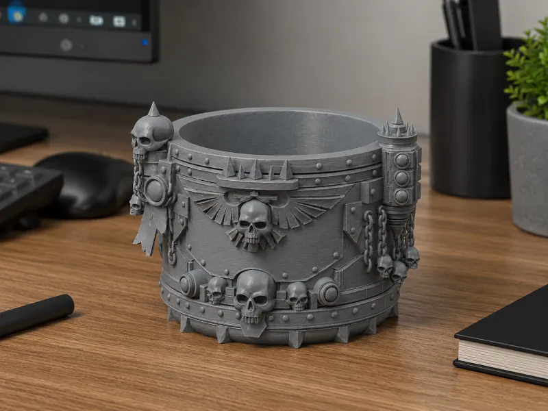 Plant Pot in style of Warhammer 40K