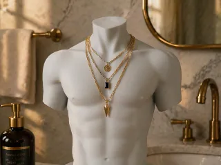 Jewelry Necklace Display Stand / Headless Athletic Torso on