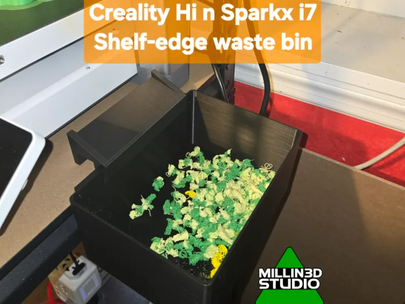 Creality Hi and Sparkx i7 Shelf-edge Hanging Purge bucket