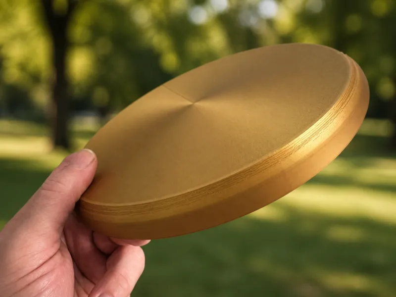 Large Golden Frisbee - Lightweight Flying Disc