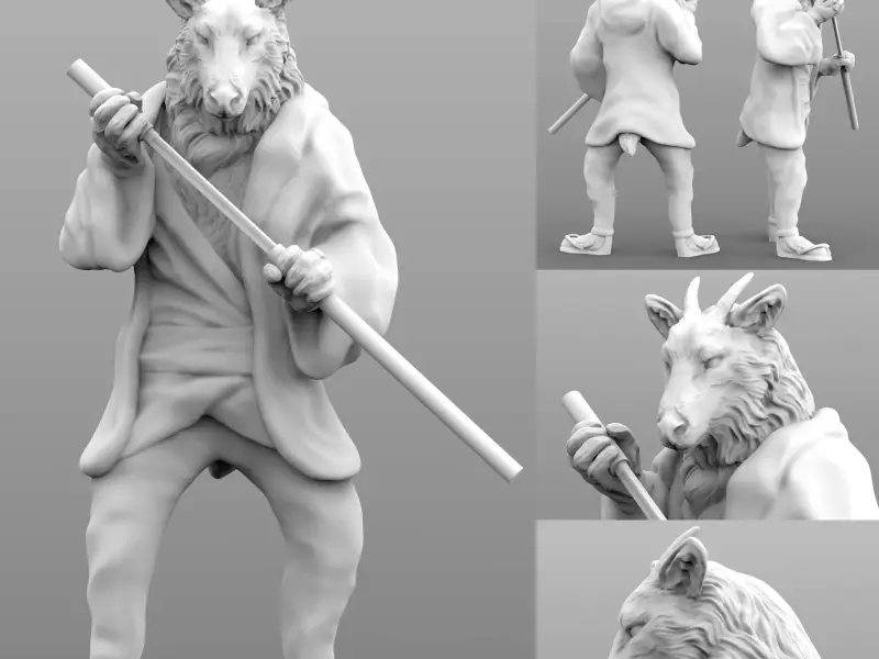 Samurai Japanese Serow Goat
