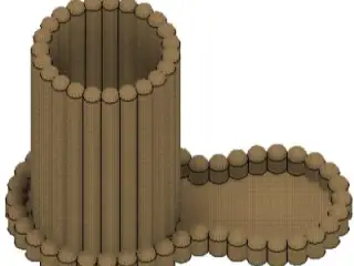 Makeup brush holder and tray