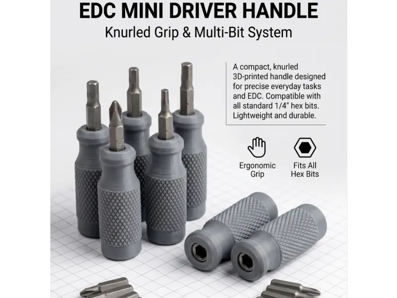Screwdriver handle with hex bits