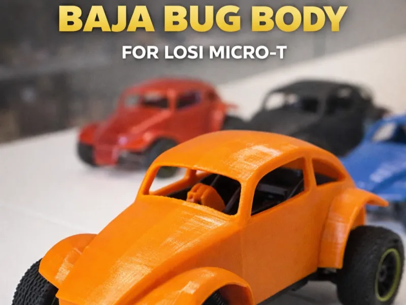 Baja Bug Body for Losi Micro T – 3D Printable RC Shell