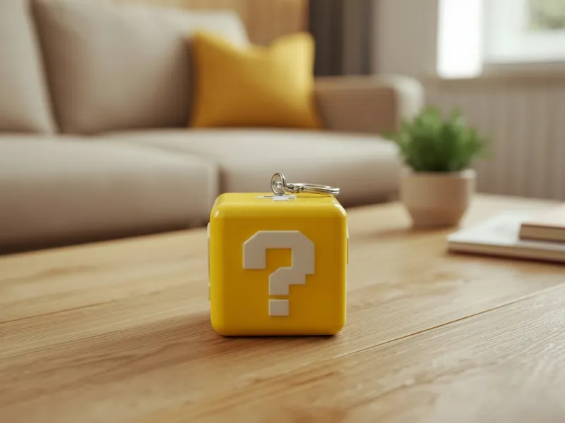 Mario Question Block Keychain - Mario "?" Block Keychain