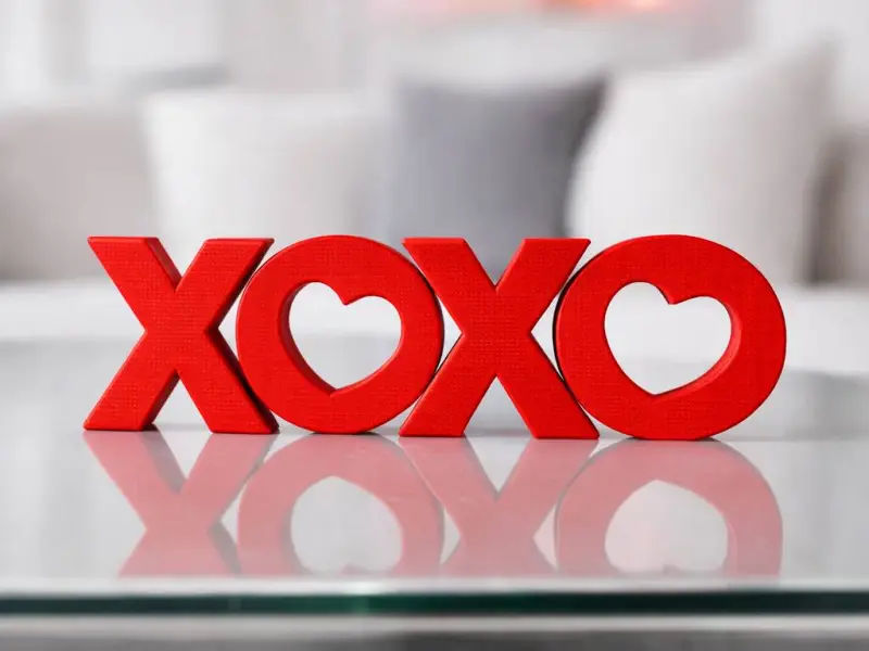 XOXO 3D Decor, Letter Art, Sign Decor