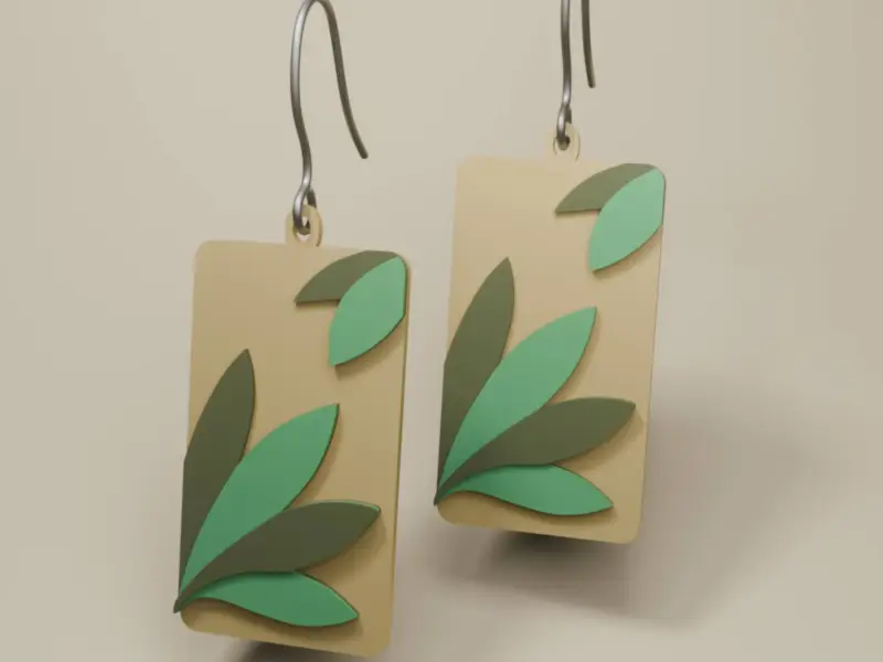 Verdure | A Modern Minimalist Floral Earring Set