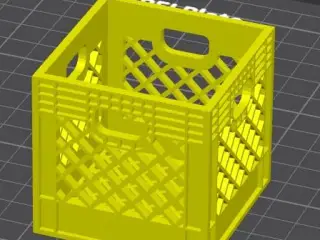 Vintage Mini Milk Crate Note Cube Holder | 3D Printable Desk