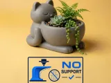 Cute Cat Planter STL Succulent Pot Home Decor-0