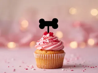 Cute Bone Cupcake Topper