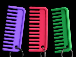 Miniature Keychain Comb