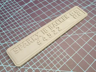 Sparkx i8 Backer Plaque