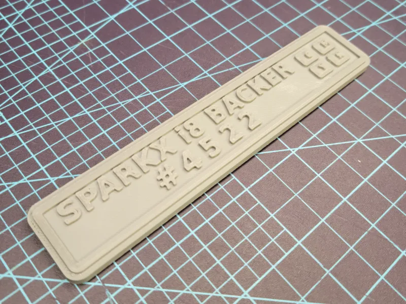 Sparkx i8 Backer Plaque