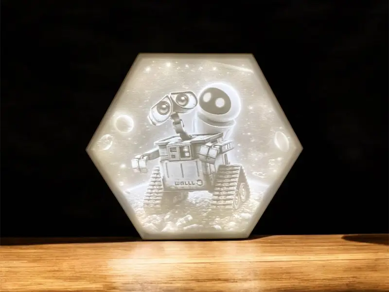 Hexagonlamp LED RGB - Wall-E 001