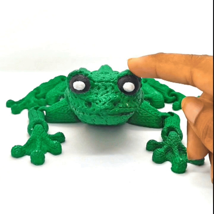 Knitted Flexi Frog