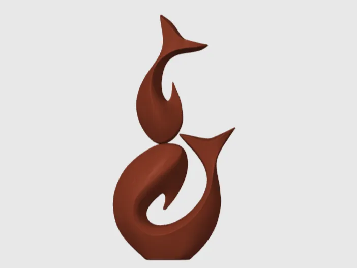 Twin Fish Sculpture