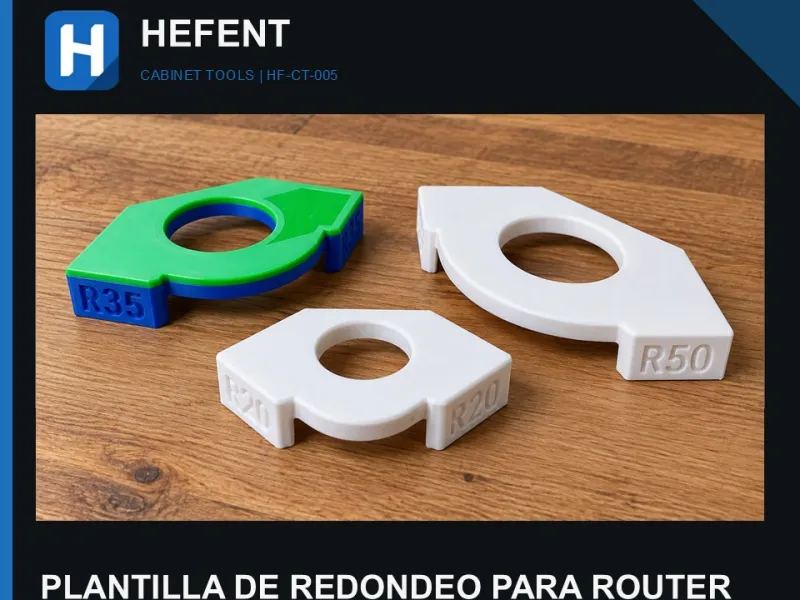 Plantilla de Redondeo para Router — 9 Radios de 10 a 75 mm