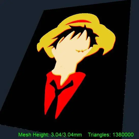 Schematic Luffy One Piece