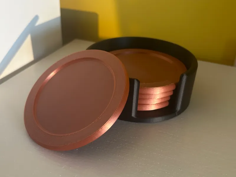 Coaster with Holder