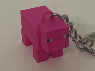 Minecraft Pig Keychain