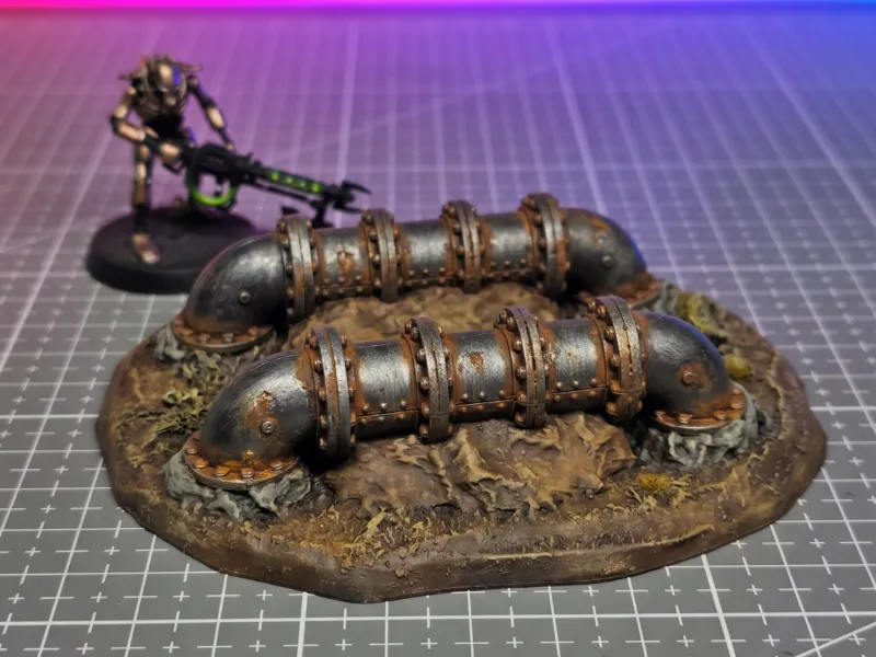 Two Industrial Pipes - Grimdark Wargame Terrain
