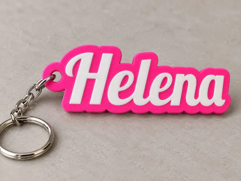 Porta-Chaves Personalizado Nome Helena Chaveiro 3D