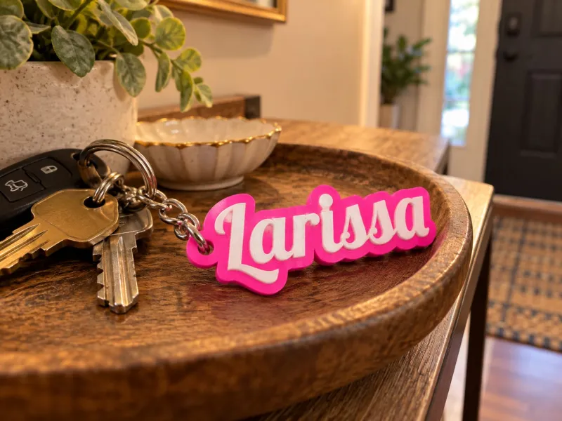 Personalisierter Schlüsselanhänger Name Larissa 3D-Schlüsselanhänger