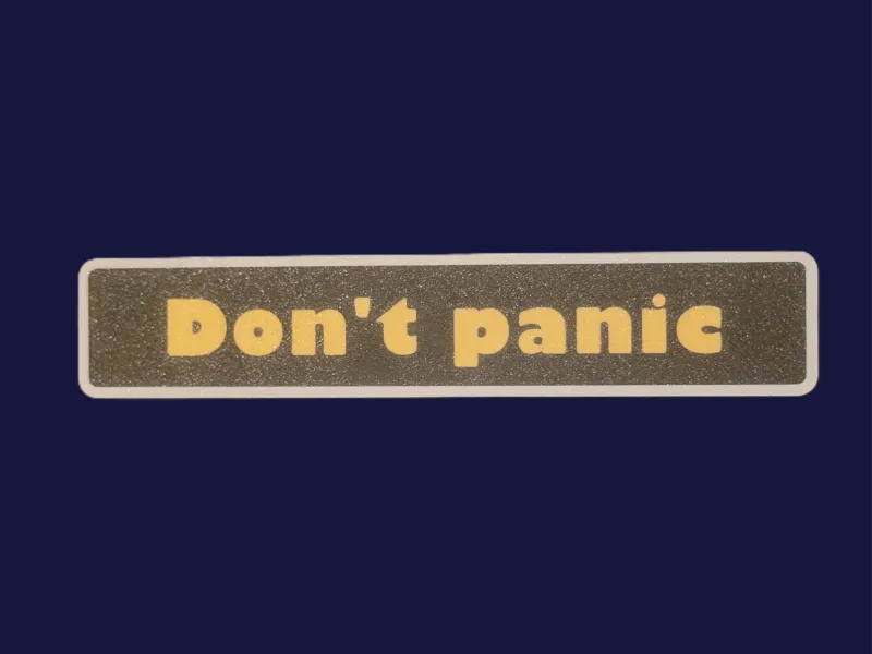 Hitchiker's Don't Panic Bookmark