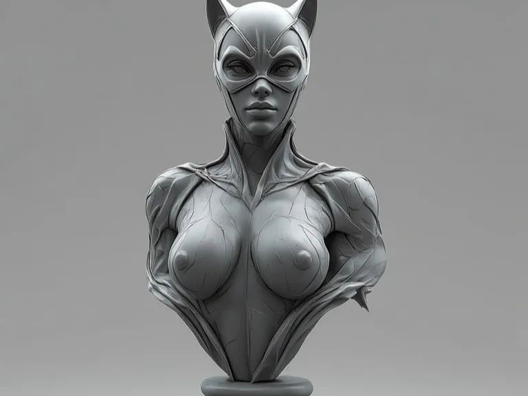 CATWOMAN FANART NUDE BUST