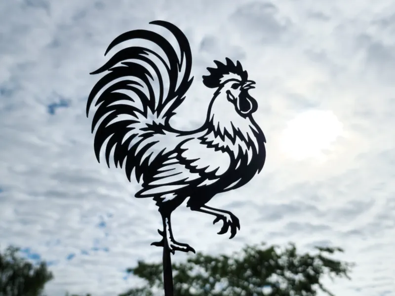 Rooster and Hen 2D Wall Art