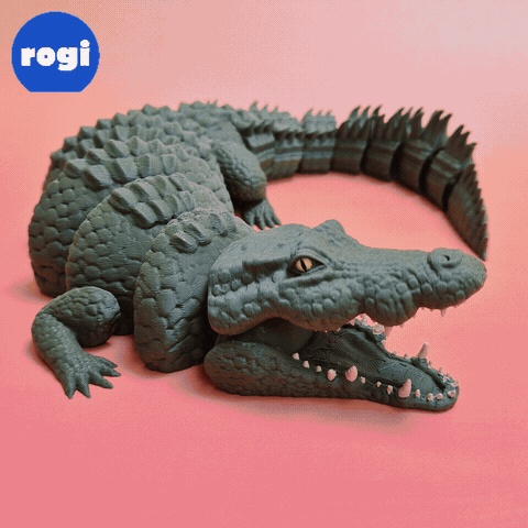 FLEXI GIANT CROCODILE ARTICULATED - 巨型鳄鱼 可动3D打印模型