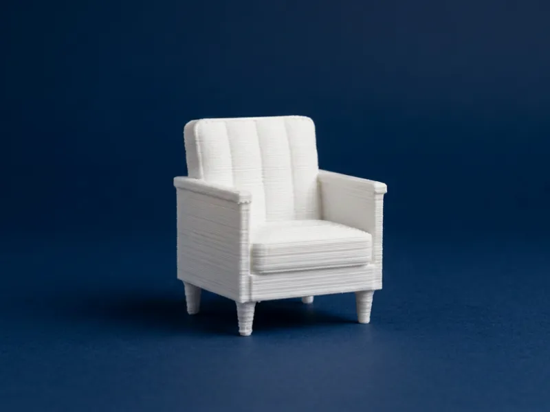 Moderne fauteuil – Poppenhuismeubilair op schaal 1:12