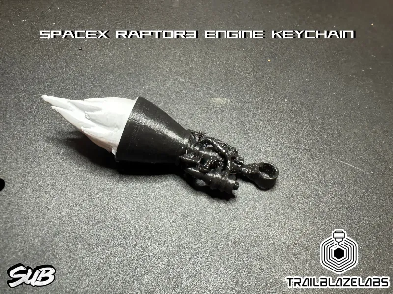 Chaveiro do Motor Raptor3 da SpaceX