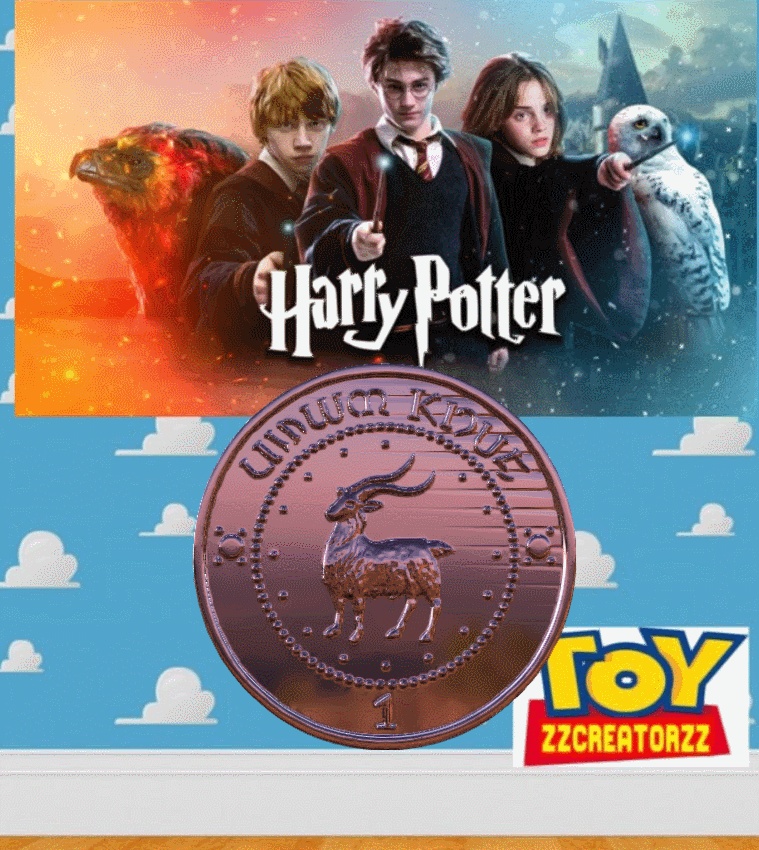 moneda cobre de harry potter