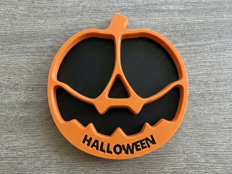 Pumpkin Shaped Halloween Tray