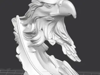 busto de aguila calva