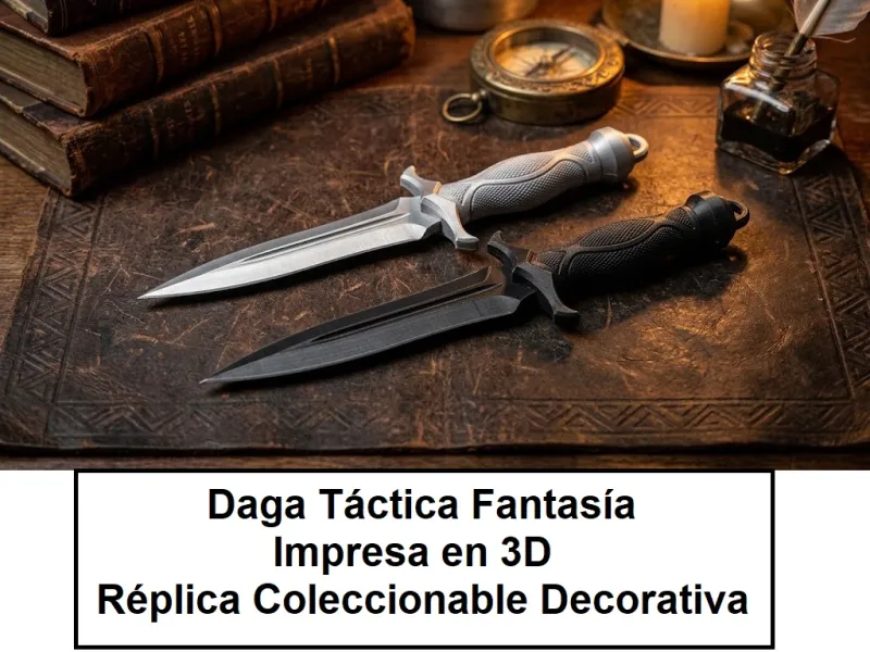 3D-geprinte tactische/fantasy dolk | Verzamelbare replica