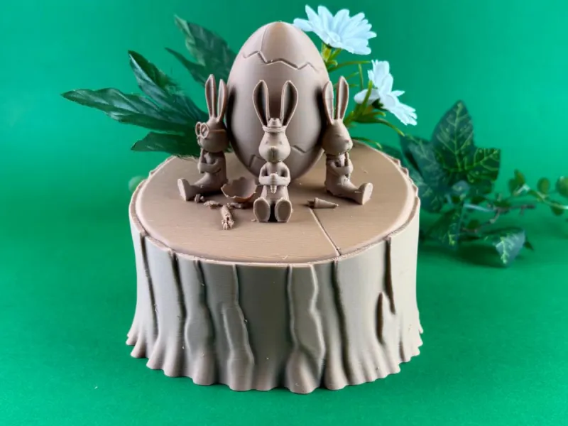 Easter decor with bunnies